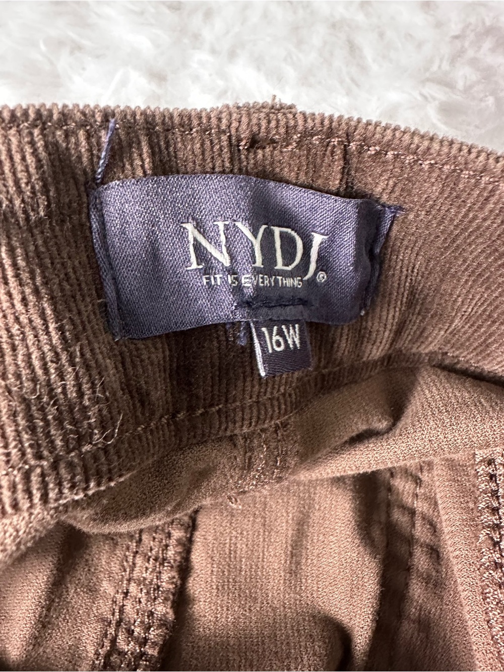 NYDJ Brown Corduroy Straight-Leg Women’s Pants - Picture 5 of 14